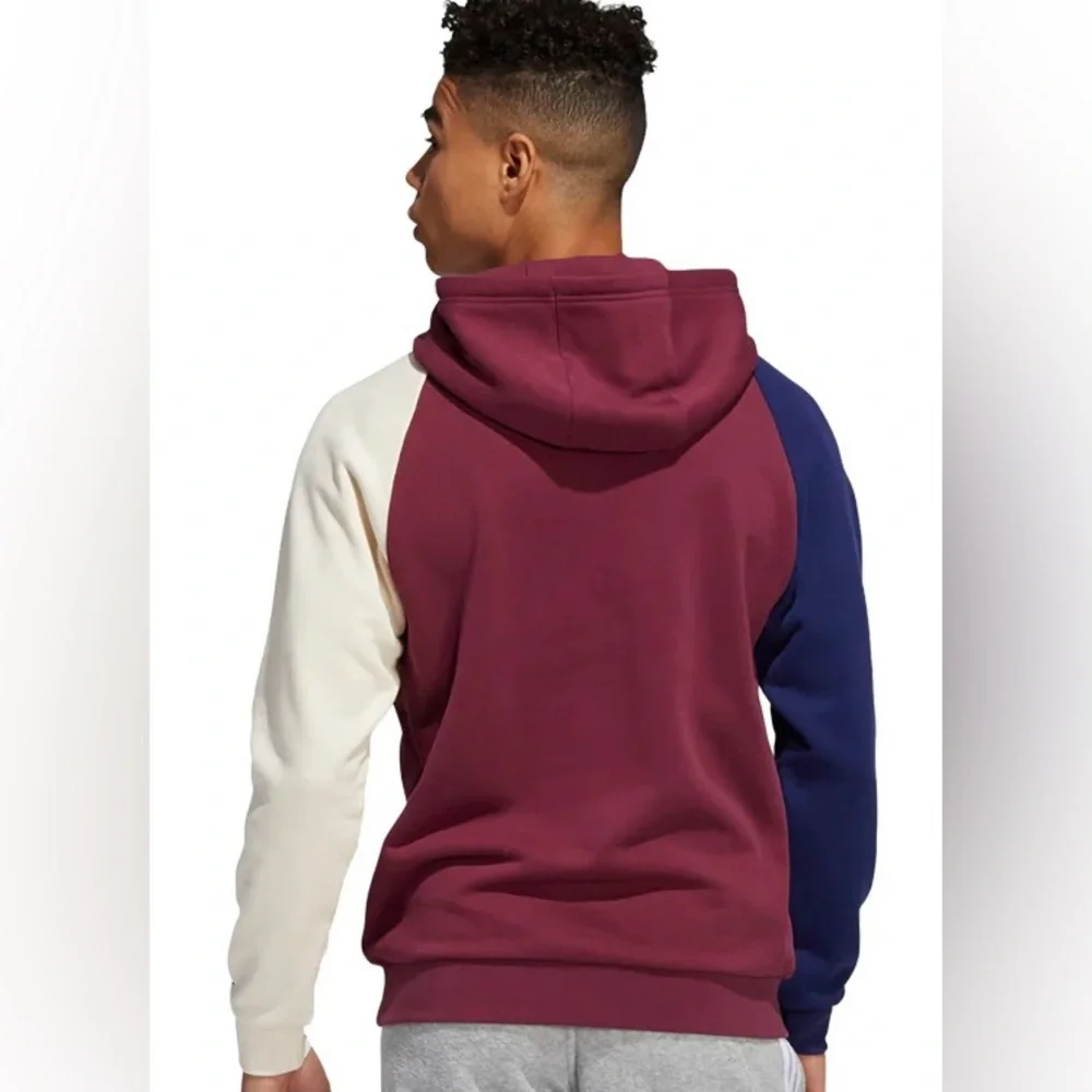 MENS ADIDAS ORIGINALS BLOCKED BOLD LOGO TREFOIL HOODIE SIZE XL HE0076 NWT - Picture 2 of 6